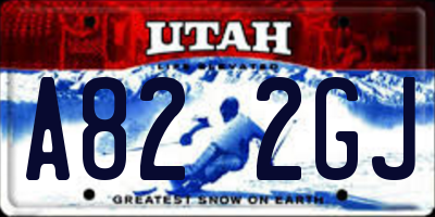 UT license plate A822GJ