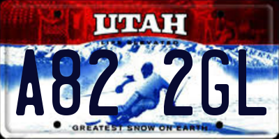 UT license plate A822GL