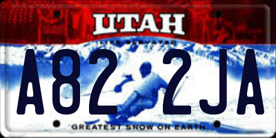 UT license plate A822JA
