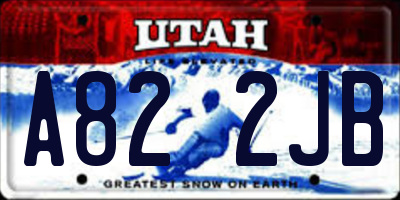 UT license plate A822JB