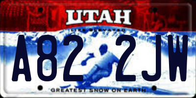 UT license plate A822JW