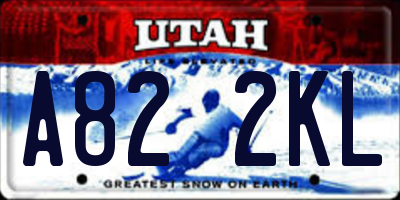 UT license plate A822KL