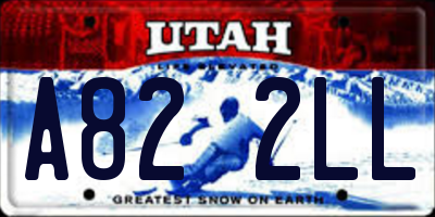 UT license plate A822LL