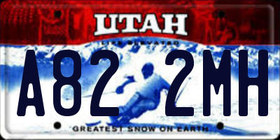UT license plate A822MH