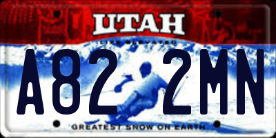 UT license plate A822MN