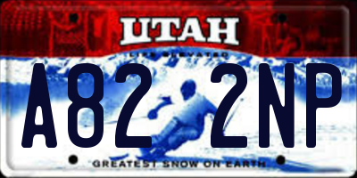 UT license plate A822NP