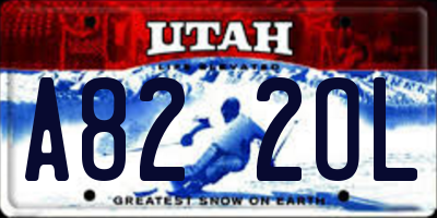 UT license plate A822OL