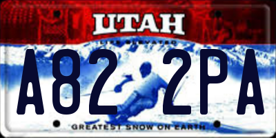 UT license plate A822PA