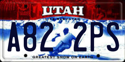 UT license plate A822PS