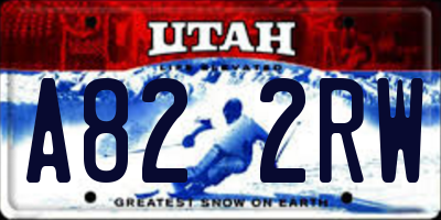 UT license plate A822RW