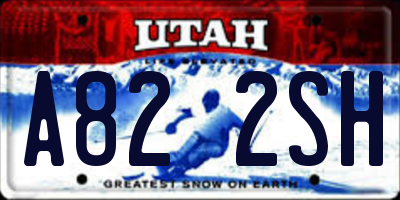UT license plate A822SH