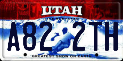 UT license plate A822TH
