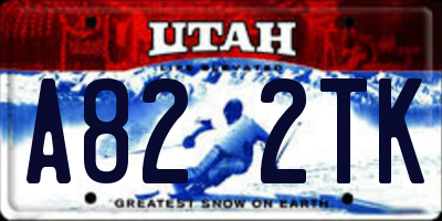 UT license plate A822TK