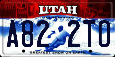 UT license plate A822TO