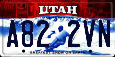 UT license plate A822VN