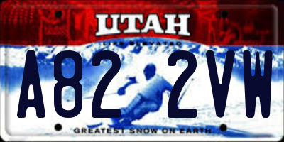 UT license plate A822VW