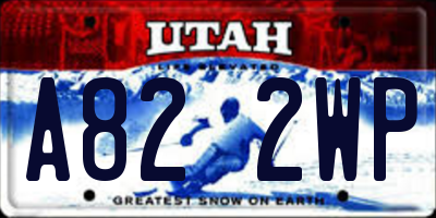 UT license plate A822WP