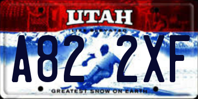 UT license plate A822XF