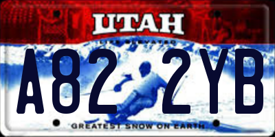 UT license plate A822YB