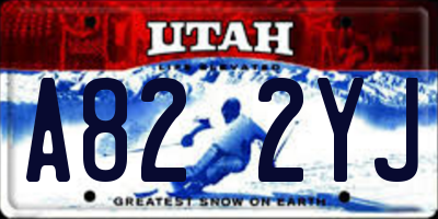 UT license plate A822YJ