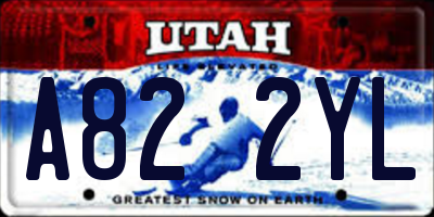 UT license plate A822YL