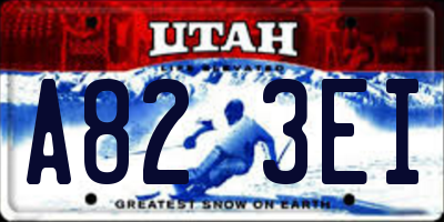 UT license plate A823EI