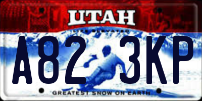 UT license plate A823KP