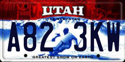 UT license plate A823KW