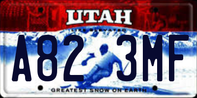UT license plate A823MF