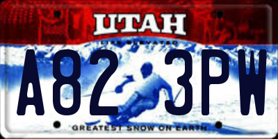 UT license plate A823PW