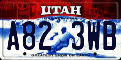 UT license plate A823WB