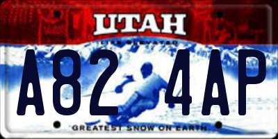 UT license plate A824AP