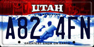 UT license plate A824FN