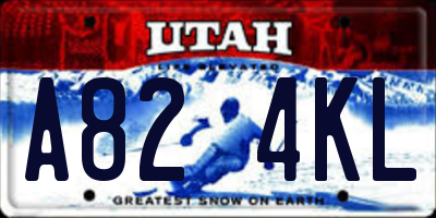 UT license plate A824KL