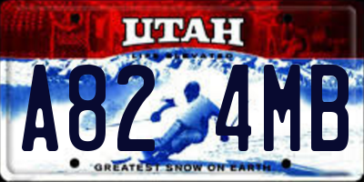 UT license plate A824MB