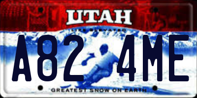 UT license plate A824ME