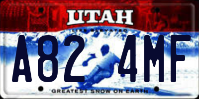 UT license plate A824MF