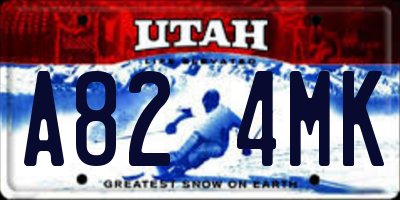UT license plate A824MK