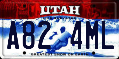 UT license plate A824ML