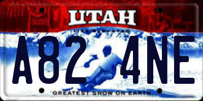 UT license plate A824NE