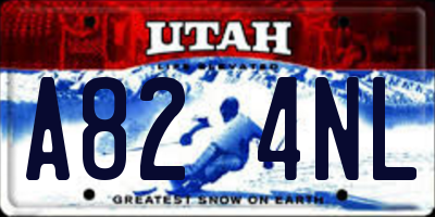 UT license plate A824NL