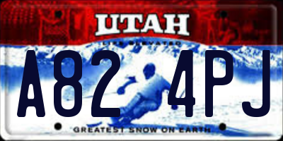 UT license plate A824PJ
