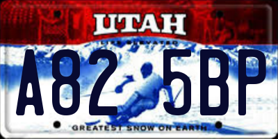 UT license plate A825BP