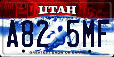 UT license plate A825MF