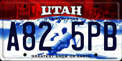 UT license plate A825PB