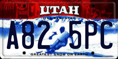 UT license plate A825PC