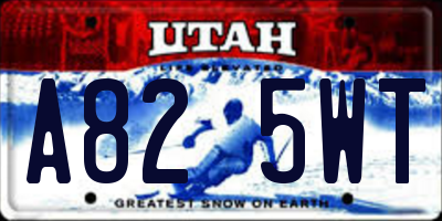 UT license plate A825WT