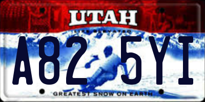 UT license plate A825YI