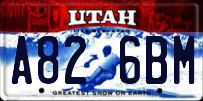 UT license plate A826BM