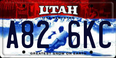 UT license plate A826KC